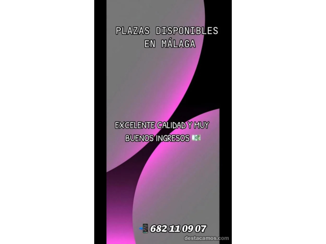 PLAZAS DISPONIBLES