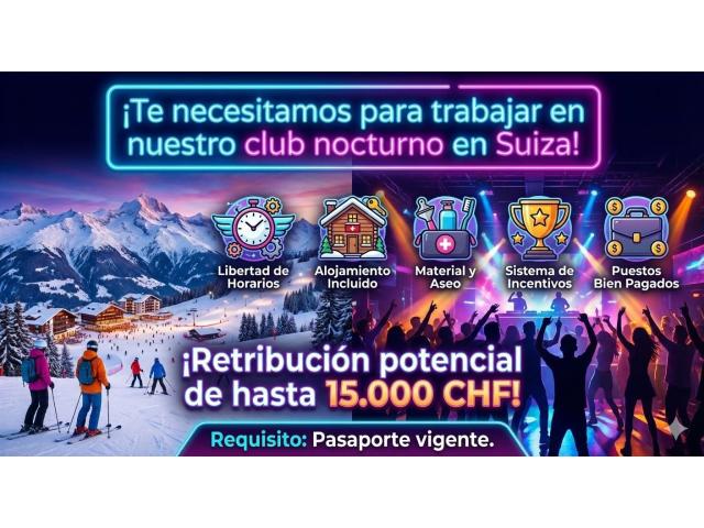 Trabajo en Suiza, muy bien pagado