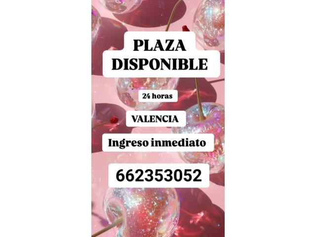 PLAZA DISPONIBLE 24/7 EN VALENCIA