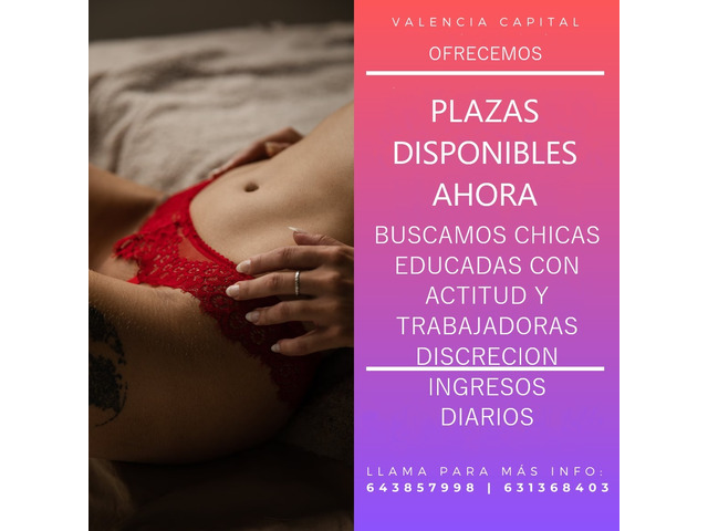 PLAZAS DISPONIBLES EN VALENCIA.