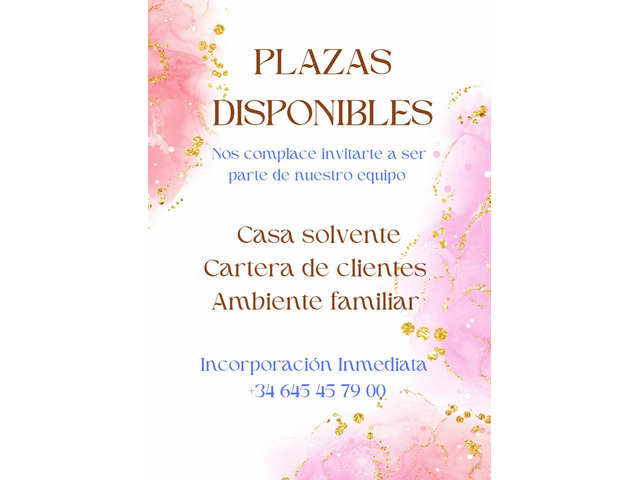 PLAZA DISPONIBLE 24H ALTOS INGRESOS